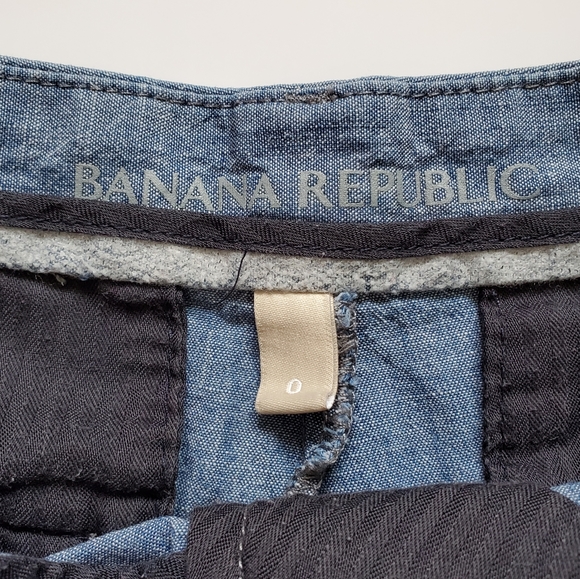 🌵BANANA REPUBLIC Chambray Shorts Sz. 0 - Picture 2 of 5